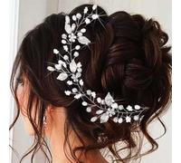 Unicra Bride Wedding Hair Comb Crystal Hair Accessories Bridal Flower Hair Pieces for Women and Girls (Silver)