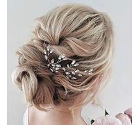 Unicra Bride Wedding Hair Pins Crystal Headpiece Bridal Hair Accessories Simple Headdress for Women and Girls Pack of 3 (Gold)