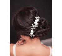 Unicra Bride Wedding Hair Vine Leaf Headband Simple Headpiece Bridal Hair Accessories for Women (Gold)