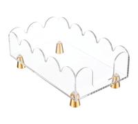 UNICRAFTALE 1 Pcs Acrylic Rectangle Napkin Holder with Aluminium Alloy Finding Clear Guest Towel Tray for Bathroom Kitchen Hotel Paper Hand Towel Holder for Party Wedding 8.66"x2.36"x2.36"