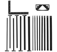 UNICRAFTALE 1 Set 17PCS Black Book Binding Package Bookbinding Easy Scrapbooking Tool Templates T-Shaped Rulers for Calender Junk Journal Handbook Handmade Tools