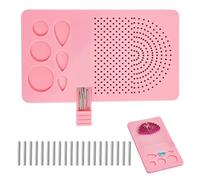 UNICRAFTALE 1 Set Quilling & Wire Wrapping Kit for DIY Petal Leaf | Plastic Guide Board,Light Coral,with Pins Storage Box,20Pcs Roots Needle Plate
