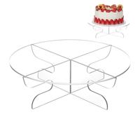 UNICRAFTALE 1 Tier Acrylic Round Cake Stand with Base Clear Cupcake Holder Display Stand Cake Making Supplies for Party Birthday Party Wedding Home Decor