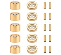 UNICRAFTALE 10 Sets Stainless Steel Slider Beads 10Pcs 2 Holes Bracelet Spacer Beads and 10Pcs Cord Ends Caps Multi-Strand Linking Connector for Leather Cord Bracelets Jewelry Making