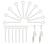 UNICRAFTALE 1000pcs 304 Stainless Steel Eyepins 16mm Open Eye Pins Head Pin Earring Pins Jewelry Making Findings DIY Components for Beads Making Connector Hole 2mm Pin 0.6mm