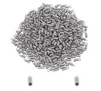 UNICRAFTALE 1000pcs Stainless Steel Coil Cord Ends 2.5mm Inner Diameter Mini Tube Cord Cap Tip Leather Cord Ends Caps 10mm Long Necklace Spring Fastener Crimp Clasp for Jewelry Making