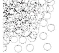 UNICRAFTALE 100pcs 10mm in Diameter Stainless Steel Linking Ring O Pattern Ring Round Ring Circle Frames Connectors Ring Jewelry Link Ring for Bracelet Necklace Jewelry Making