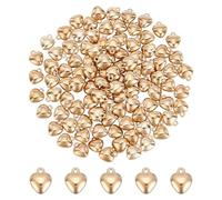 UNICRAFTALE 100pcs 3D Puffy Heart Charm Tiny Love Pendant CCB Plastic Pendants Peach Heart Charms Golden Dangle Pendants for DIY Earring Bracelet Necklace Jewelry Making