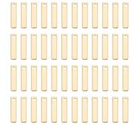 UNICRAFTALE 100pcs Real 24K Gold Plated Rectangle Stamping Blanks Brass Charms 10mm Golden Stamping Blank Tag Pendants Blank Rectangle Dainty Pendants Charms for Bracelet Necklace Jewelry Making