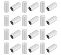 UNICRAFTALE 100pcs Stainless Steel Cord Ends 3mm Inner End Caps Terminators Cord Finding Round Leather Cord Buckle Column End for Jewelry Making