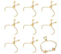 UNICRAFTALE 10Pcs Adjustable Slider Bracelet 304 Stainless Steel Bracelet Chain Golden Slider Extender Chains Link Chain with Stopper Bead Bracelets Snake Chains Supplies for DIY Craft 9cm Long