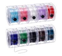 UNICRAFTALE 10Pcs Elastic String for Bracelets 984 Yards Elastic String Cord with Organizing Case Stretchy Bracelet Strings for Jewelry Bracelets Necklaces Making Beading Crafts 10 Colors