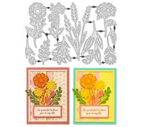 UNICRAFTALE 10Pcs Flower Metal Die Cut for Card Making 3D Die Cut Bouquet Leaves Embossing Stencils templateses for DIY Photo Album Card Craft Scrapbooking Decoration