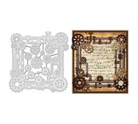 UNICRAFTALE 10Pcs Steampunk Cutting Dies Die Cuts for Card Making Reusable Metal Frame Corner Embossing Stencils Template Mould for Scrapbooking Supplies Handmade Crafts Scrapbook Photo Album Decor