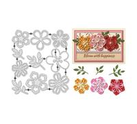 UNICRAFTALE 11Pcs Spring Flowers Metal Cutting Dies for Card Making Floral Flowers 3D Die Cuts Flower Leaves Embossing Stencils Template for DIY Photo Album Card Craft Scrapbooking Decoration