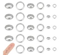 UNICRAFTALE 120Pcs 3~7mm Rondelle Spacer Beads Stainless Steel Beads 2~5mm Hole Spacer Beads Bracelet Metal Beads Large Hole Bracelet Beads for DIY Bracelet Necklace Jewelry Making Craft