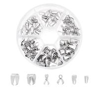 UNICRAFTALE 120pcs 6 Sizes Stainless Steel Snap on Bails Ice Pick Pinch Bails Pendant Ice Pick Metal Clasp Pinch Bails for Jewellery Making Bead Pendant Findings for Pendant Necklace Jewelry Making