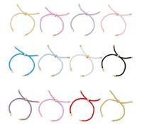 UNICRAFTALE 12Pcs 12 Colors Nylon Bracelets Slider Bracelets Adjustable Nylon Cotton Cord Chains with Brass Findings for DIY Bracelet Making Women Jewelry Making Findings