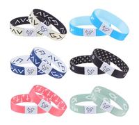 UNICRAFTALE 12Pcs 6 Colors Daily Bible Verse Bracelet Set Polyester Peace Dove Design Knot Cord 5.55cm Inner Diameter Bulk Christian Wristband Bracelet for Daily Gifts Men Women