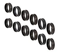 UNICRAFTALE 12pcs 6 Sizes Gunmetal Grooved Finger Ring Settings Stainless Steel Ring Core Blank Inner Diameter 17~22mm Rings for Inlay Ring Jewelry Making