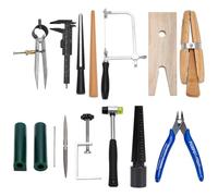 UNICRAFTALE 13Pcs Ring Wax Kit Wax Carving Set Jewelry Wax Tools Ring Making Kit Wax Casting Kit with Mandrel Laser Marked Jewelers Wax Saw Frame File Caliper for Jewelry Making and Repair