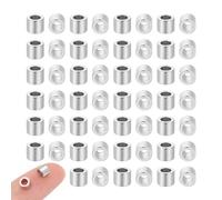 UNICRAFTALE 150Pcs 304 Stainless Steel Spacer Beads Tube Spacer Beads Smooth Metal Connector Loose Bead Small Bead 3mm Hole for DIY Wrist Bracelet Anklet Necklace Jewelry Making