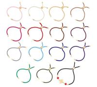 UNICRAFTALE 15Pcs 15 Colors Nylon Cord Chain Slider Bracelets Leather Chain Adjustable Bracelet with Brass Findings Tree of Life Charms Bracelet Chains for Jewelry Making Accessories