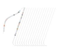 UNICRAFTALE 15Pcs Beading Needles Iron Handle Bead Spinner Needles Big Eye Bead Spinner Needles Curved Needles for Beading Jewelry DIY Waist Beads Bracelets Necklaces