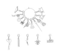 UNICRAFTALE 15PCS Stitch Markers Sewing Theme Crochet Locking Stitch Marker Mxied Sewing Tool Charms Notions with Removable Lobster Clasp for DIY Handmade Gift for Knitting Weaving Accessories