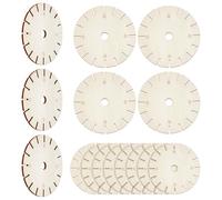 UNICRAFTALE 15Pcs Wooden Braiding Plate Set 80mm Diameter Round Kumihimo Disk Antique White Braiding Board for Macrame Bracelets and Paracord Crafting
