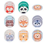 UNICRAFTALE 16 Pcs 8 Style Carpet Circle Seats Wool Chair Mat 30.5cm Diameter Animal Floor Mats Classroom Flexible Seat Non Slip Round Rug Mat for School Story Time Home Group Activity