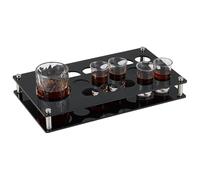 UNICRAFTALE 16 Shot Glass Tray Holder Bar Acrylic Shot Glasses Holders Beer Wine Glass Cup Serving Tray Cups Organizer Holder Shot Glass Display for Family Christmas Party Bar Club