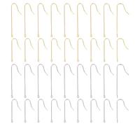 UNICRAFTALE 160Pcs 2 Size 2colors 316 Surgical Stainless Steel Earring Hooks GoldenEar Wire Hooks with Vertical Loops Pin 0.7mm French Fish Wire Earrings for Jewelry Making Hole 1.5mm