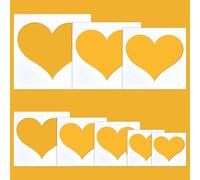 UNICRAFTALE 16Pcs 8Sizes Large Heart Stencil for Painting on Wood Reusable Different Size Plastic Hollow Out Template Paint Stencils for Fabric Wall Arts Paper Home Decoration Long 6~25cm