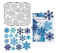 UNICRAFTALE 16pcs Metal Winter Cutting Dies Snowflake Die Cut Embossing Cutting Stencils Durable Die for Card Making Paper Crafting Photo Frame Decor DIY Scrapbooking 16x14cm