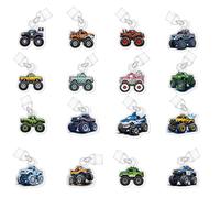 UNICRAFTALE 16Pcs Off-road Car Theme Charms Acrylic Dust Plug Decor with Type C Compatible E-Reader Dust Plug Charm for Decorating Accessories Book Lover Readers