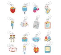 UNICRAFTALE 16Pcs Pharmacist Theme E-Reader Charms Acrylic Pills Dust Plug Decor with Type C Compatible E-Reader Dust Plug Charm for Doctors Nurses Women Pharmacy Technician Gifts
