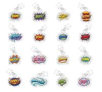 UNICRAFTALE 16Pcs Sound Effects Charms Acrylic Dust Plug Decor with Type C Compatible E-Reader Dust Plug Charm for Decorating Accessories Book Lover Readers