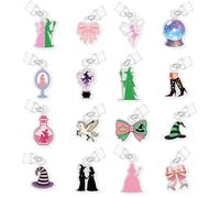 UNICRAFTALE 16Pcs Witch Princess Theme Charms Acrylic Dust Plug Decor with Type C Compatible E-Reader Dust Plug Charm Witch Party Favor Birthday Party Favors Gift for Halloween Movie Lover