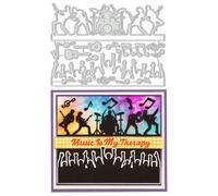 UNICRAFTALE 18Pcs Music Theme Metal Cutting Dies Guitar Orchestra Die Cut 3D Embossing Stencils for Card Making DIY Scrapbooking Photo Album Journal Decoration Paper Crafts 10.8X14.8cm