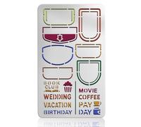 UNICRAFTALE 1Pc Half Round Flag Banner Metal Stencil Journal Template for Wood Burning Reusable Stainless Steel Phrase Stencil for Journaling Drawing Carving Engraving Scrapbooking