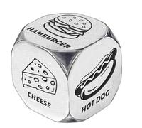 UNICRAFTALE 1Set Food Decision Dices Anniversary Date Night Dice Valentines Day Gift Stainless Steel Fast Food Decision Dice Funny Christmas Birthday Gift