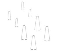 UNICRAFTALE 2 Sizes 27/42mm 60pcs Triangle Pinch Bail Stainless Steel Clasp Pinch Clips Bail Bead Hook Beading Clasp Clips for Beads for Jewelry DIY Making Stainless Steel Color