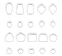 UNICRAFTALE 20 PCS 10 Styles Polymer Clay Cutters Set for Earrings Making Flower Clay Modeling Tools Geometric Studs Clay Molds Cutters for Polymer Clay Lovers Earring Jewelry Making