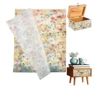 UNICRAFTALE 20 Sheets Monet Garden Decoupage Paper Large Vintage Floral Printed Rice Tissue Decorative Beautiful Decoupage Paper for Furniture Flower Wrapping Scrapbook 70.1x49.5cm