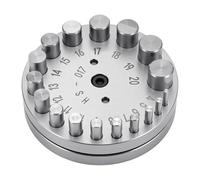 UNICRAFTALE 20 Size Disc Cutter Set Steel Circle Round Disc Cutter Jewelry Making Metal Cutting forming Pendant Charm Coin Punch Tool Metal Precision Circle Cuttings Tool for Jewelry Making 12.4x2.8cm