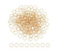 UNICRAFTALE 200Pcs Open Jump Rings Real 18K Gold Plated Round Ring 8mm O Rings Metal Large Hole Connector Rings Necklace Keychain Repairment Findings for Jewelry Making Accessories