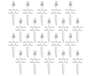 UNICRAFTALE 20Pcs Dagger Charms with Star of David & Moon Stainless Steel Sword Pendants Vintage Sword Charms 27mm Long Metal Bracelets Charm for DIY Bracelet Earrings Necklace Jewelry Making
