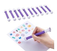 UNICRAFTALE 20Pcs Flower Petal Tools for Dot Painting 20 Petal Shapes Dotting Tool Plastic Purple Floral Dotting Pens Mandalas Dot Art Tools for Rocks Embosssing Tool for Painting Dots