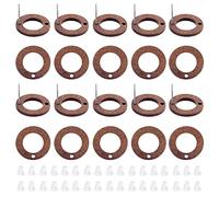 UNICRAFTALE 20pcs Walnut Wood Stud Earrings with 30pcs Plastic Ear Nuts Stud Earring Findings with 304 Stainless Steel Pin Ear Studs with Hole for DIY Earring Jewellery Making